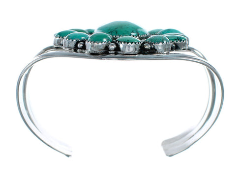 Navajo Native American Turquoise Sterling Silver Cuff Bracelet NX11957