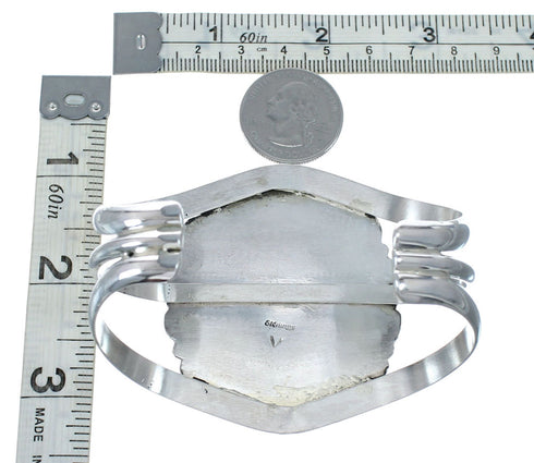 Navajo Native American Turquoise Sterling Silver Cuff Bracelet NX11957