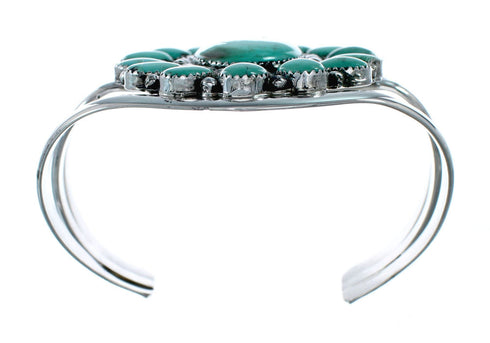 Navajo Native American Turquoise Sterling Silver Cuff Bracelet NX11958