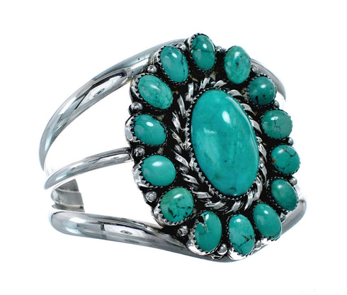 Genuine Navajo Turquoise Sterling Silver Cuff Bracelet NX11959