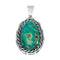 Authentic Navajo Turquoise Sterling Silver Pendant NX11960