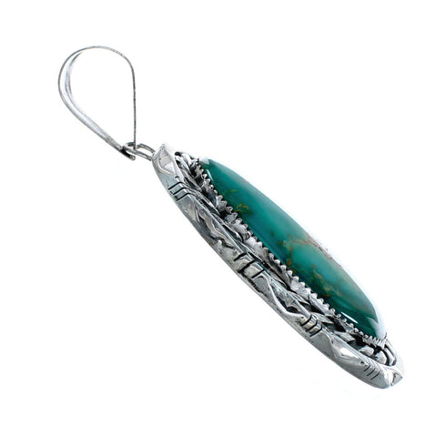 Authentic Navajo Turquoise Sterling Silver Pendant NX11960