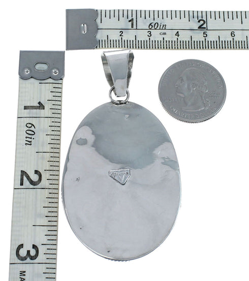 Authentic Navajo Turquoise Sterling Silver Pendant NX11960