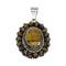 Tiger Eye And Sterling Silver Navajo Pendant NX11961