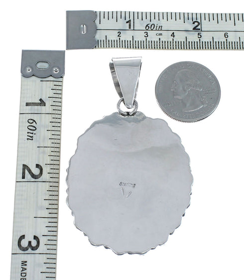 Tiger Eye And Sterling Silver Navajo Pendant NX11961