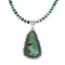 Native American Kingman Turquoise Sterling Silver Navajo Necklace NX11966