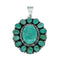 Authentic Navajo Turquoise Sterling Silver Pendant NX11967