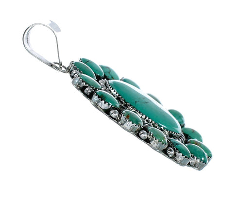 Authentic Navajo Turquoise Sterling Silver Pendant NX11967