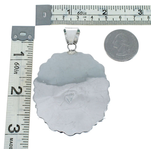 Authentic Navajo Turquoise Sterling Silver Pendant NX11967