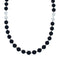 Navajo Onyx And Mother of Pearl Sterling Silver Bead Necklace NX11988