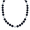 Authentic Navajo Onyx And Mother of Pearl Sterling Silver Bead Necklace NX11990