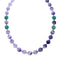 Navajo Turquoise and Amethyst Sterling Silver Bead Necklace NX11993