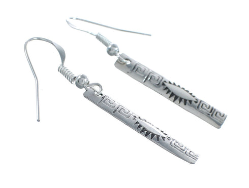 Navajo Native American Sterling Silver Hook Dangle Earrings NX12005