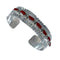 Navajo Coral Sterling Silver Native American Cuff Bracelet NX11975