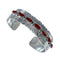Genuine Navajo Coral Sterling Silver Cuff Bracelet NX11978