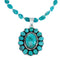 Navajo Native American Kingman Turquoise Sterling Silver Necklace NX12012
