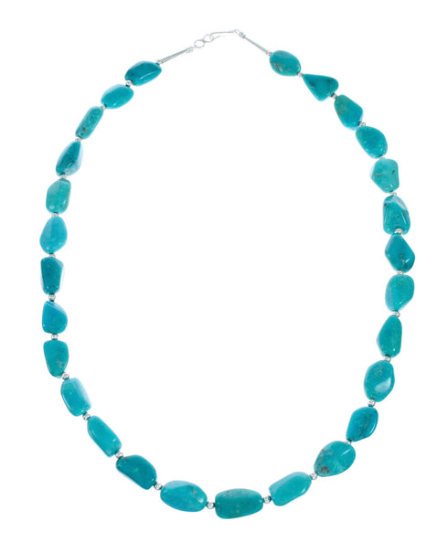 Navajo Turquoise Sterling Silver Necklace NX12015