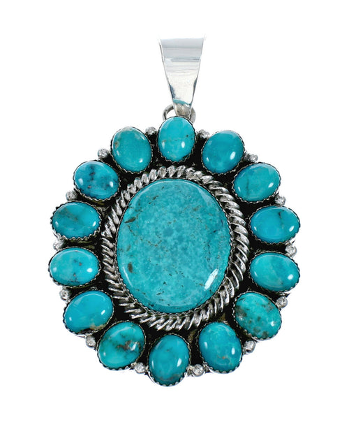 Navajo Turquoise Sterling Silver Necklace NX12015