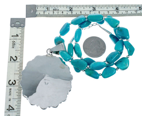 Navajo Turquoise Sterling Silver Necklace NX12015