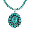 Genuine Navajo Turquoise Sterling Silver Necklace NX12019