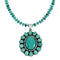 Genuine Navajo Turquoise Sterling Silver Necklace NX12020
