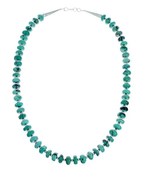 Genuine Navajo Turquoise Sterling Silver Necklace NX12020