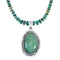 Native American Navajo Kingman Turquoise Sterling Silver Necklace NX12021