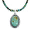 Navajo Kingman Turquoise Sterling Silver Native American Necklace NX12022