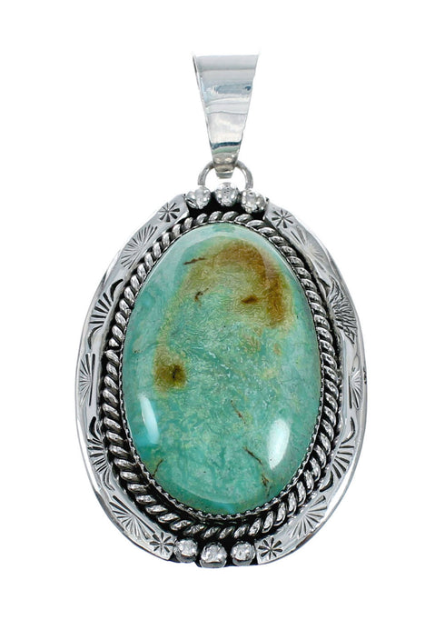 Navajo Kingman Turquoise Sterling Silver Native American Necklace NX12022