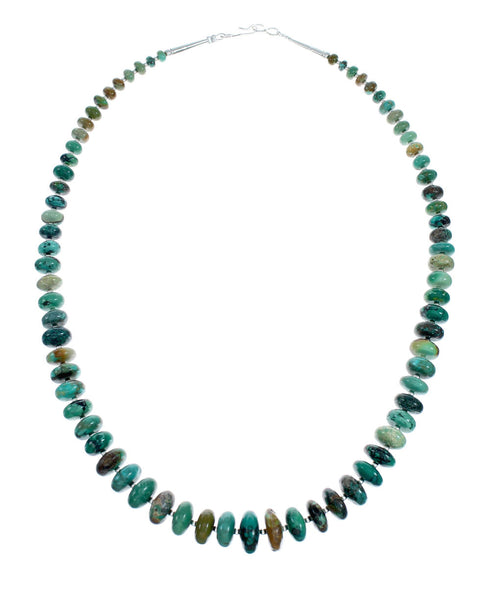 Kingman Turquoise Sterling Silver Navajo Necklace NX12024