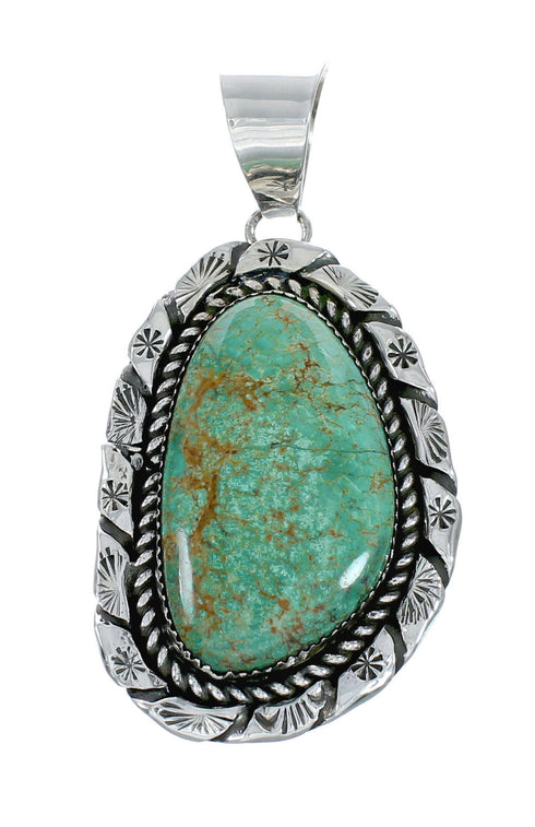Kingman Turquoise Sterling Silver Navajo Necklace NX12024