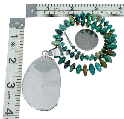 Kingman Turquoise Sterling Silver Navajo Necklace NX12024