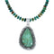 Authentic Navajo Kingman Turquoise Sterling Silver Necklace NX12025