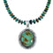 Beautiful Kingman Turquoise Sterling Silver Navajo Necklace NX12028