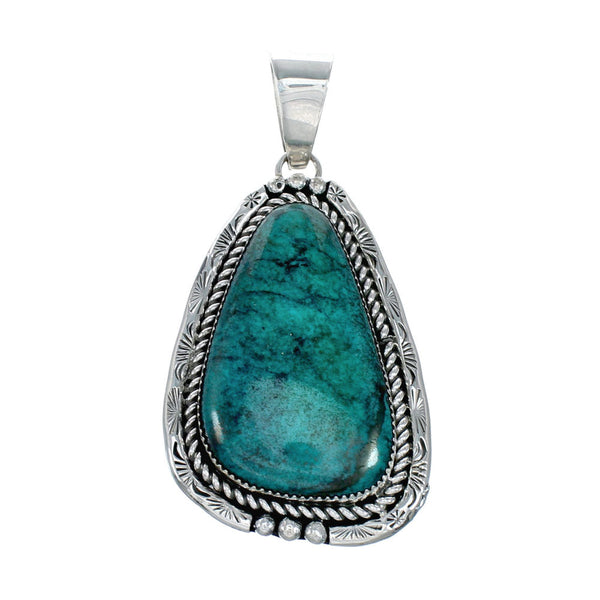 Authentic Navajo Turquoise Sterling Silver Pendant NX12029