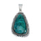Authentic Navajo Turquoise Sterling Silver Pendant NX12029