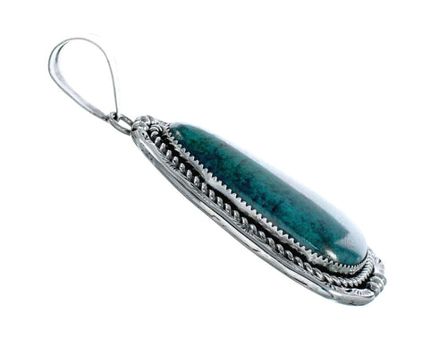 Authentic Navajo Turquoise Sterling Silver Pendant NX12029