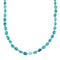 Genuine Navajo Kingman Turquoise Sterling Silver Bead Necklace NX12050