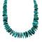 Navajo Kingman Turquoise Sterling Silver Chunky Bead Necklace NX12042