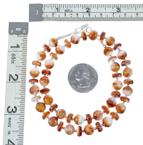 Navajo Sterling Silver Oyster Shell Necklace NX12036