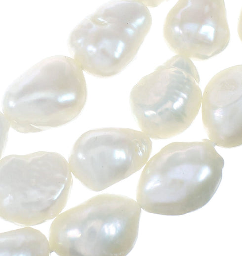 Freshwater White Pearl Sterling Silver Native American Three-Strand Bead Necklace NX12039