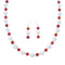 Genuine Sterling Silver Navajo Fresh Water Pearl And Coral Bead Necklace And Earrings NX12052