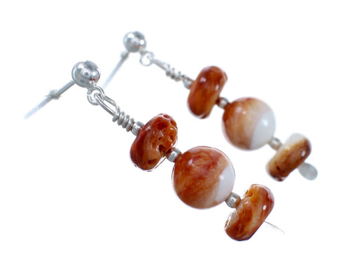 Genuine Sterling Silver Oyster Shell Bead Post Dangle Earrings NX12033