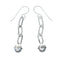 Native American Authentic Sterling Silver Hook Link Bead Earrings NX12054