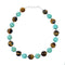 Turquoise And Tiger Eye Navajo Sterling Silver Bead Bracelet NX12051