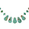 Navajo Genuine Sterling Silver And Turquoise Bead Necklace NX12059