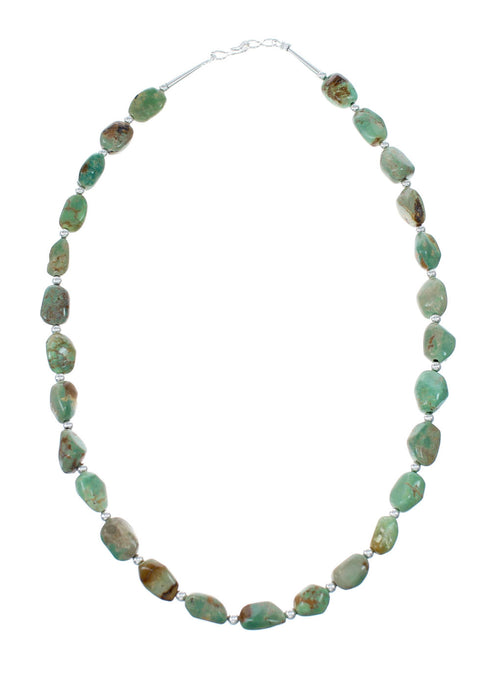 Genuine Navajo Turquoise Sterling Silver Bead Necklace NX12064