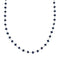 Genuine Navajo Lapis Bead Sterling Liquid Silver Necklace NX12075