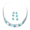 Navajo Turquoise Sterling Silver Collar Necklace Set NX12090
