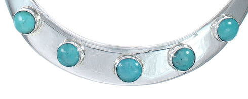 Navajo Turquoise Sterling Silver Collar Necklace Set NX12090